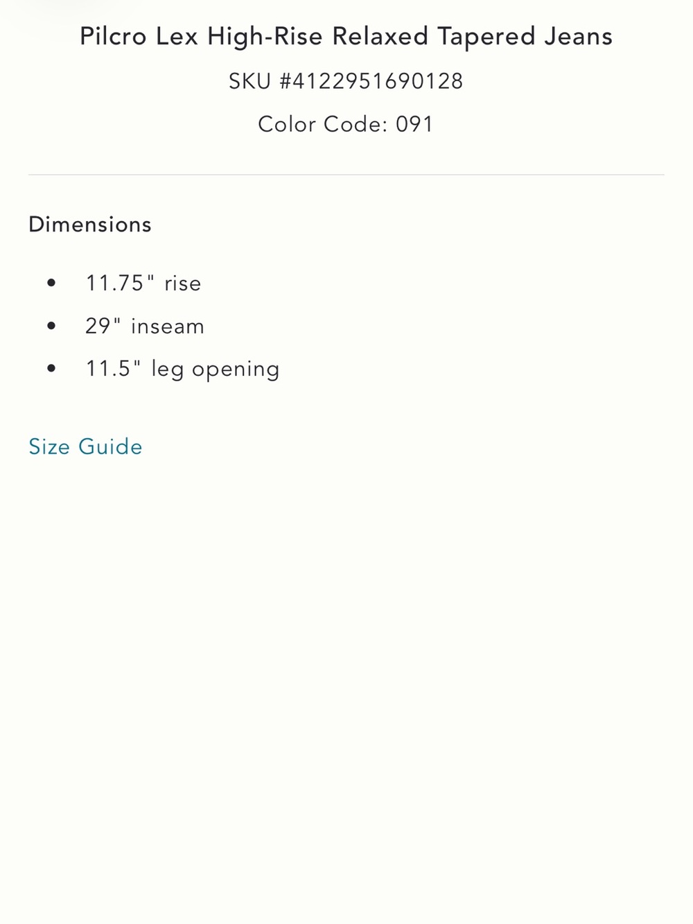 Anthropologie Pilcro Lex Jeans Size 26 High Rise Tapered Dark Denim - Picture 14 of 15